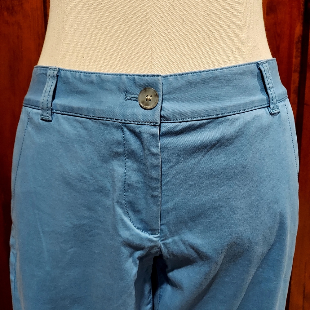 Talbots Women's Pants - Gray and Blue Girlfriend Chinos - Picture 7 of 11